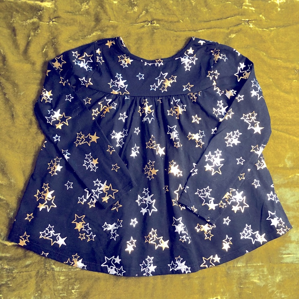 GRANIMALS GIRLS STARS WIDE LONG SLEEVE SHIRT